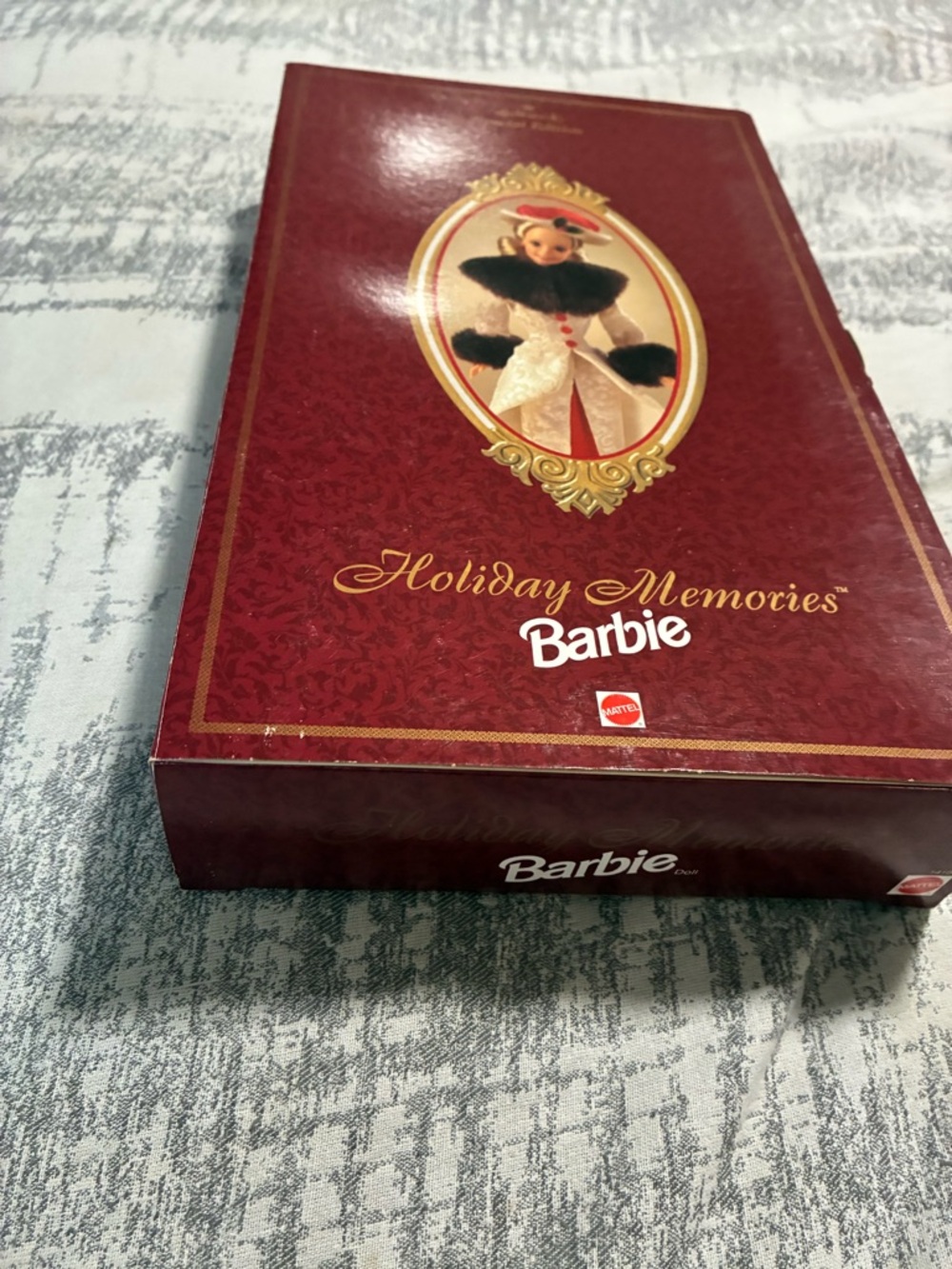 Mattel Barbie Holiday Memories Red and Gold Box